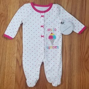 Koala Baby girls infant footie hello summer